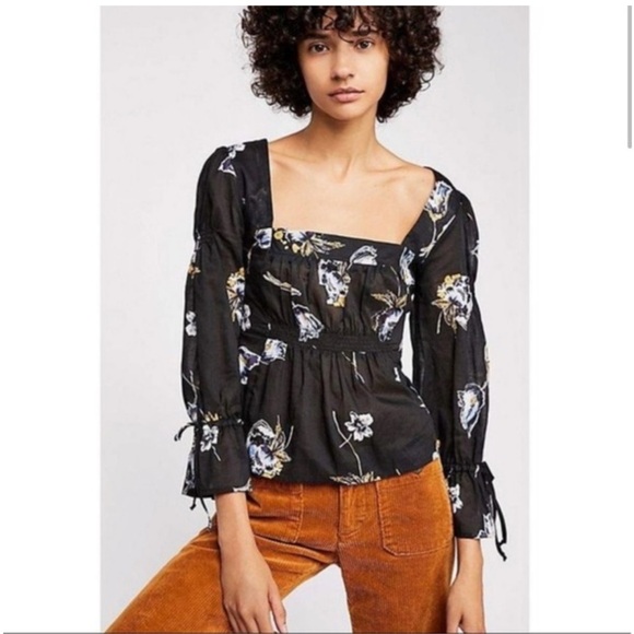 Free People Cherish The Light Floral Blouse Small - Picture 1 of 4